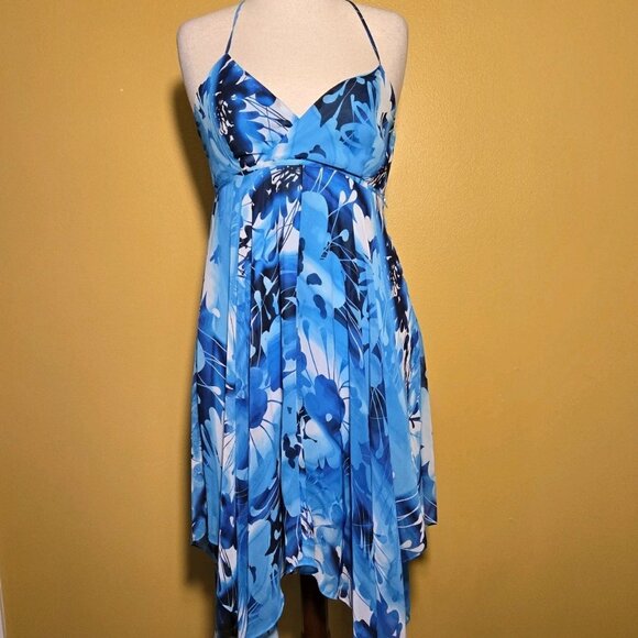 Jennifer Lopez Dresses & Skirts - Gorgeous Jennifer Lopez Santorini Escape Sheer Overlay Sundress 10 Floral Hawaii